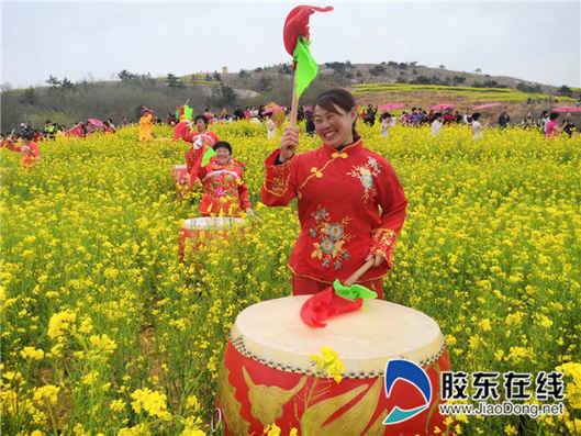 美呆了！蓬莱小门家镇的油菜花已开遍山野(图)