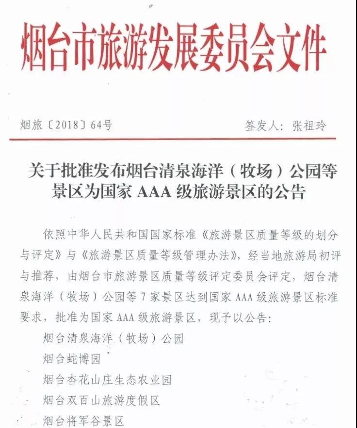 烟台新增7个“AAA”级景区！周边游嗨起来！